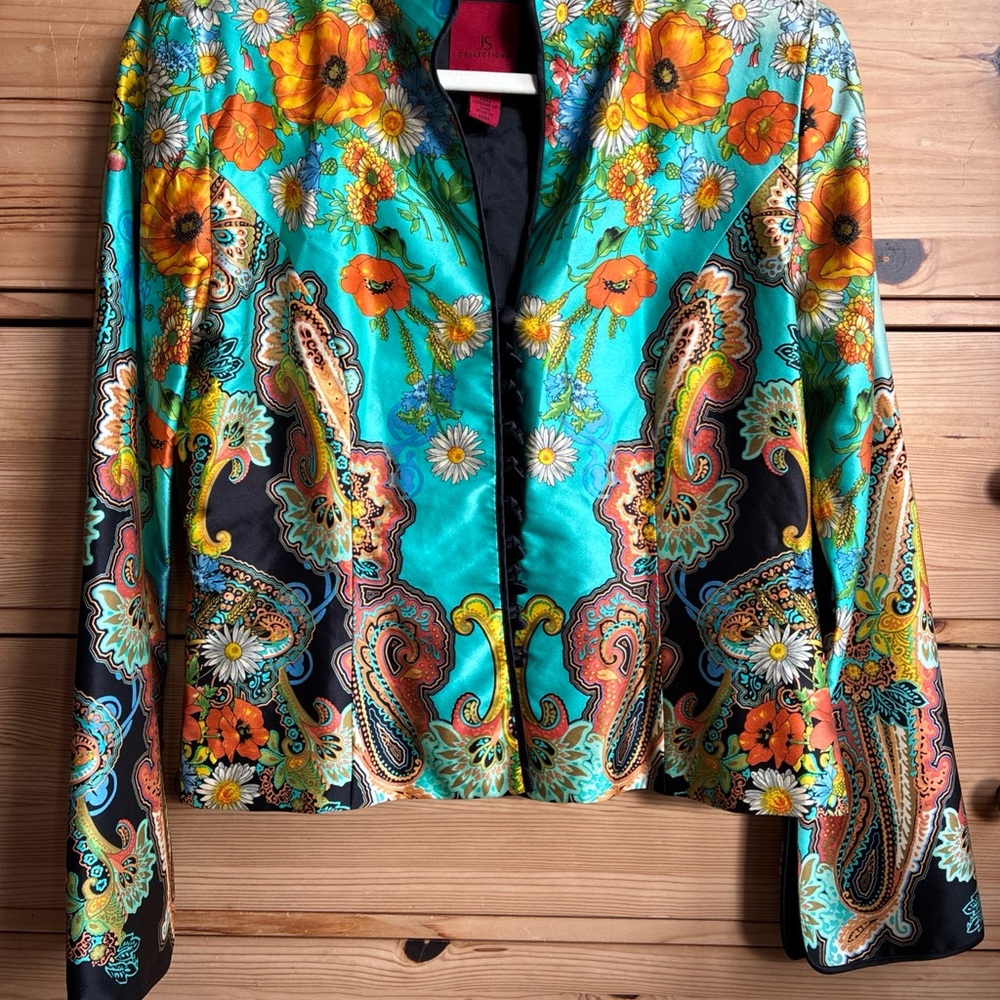 SOLD ELSEWHERE  - JS Collection Floral Multicolor Women's Jacket size 12